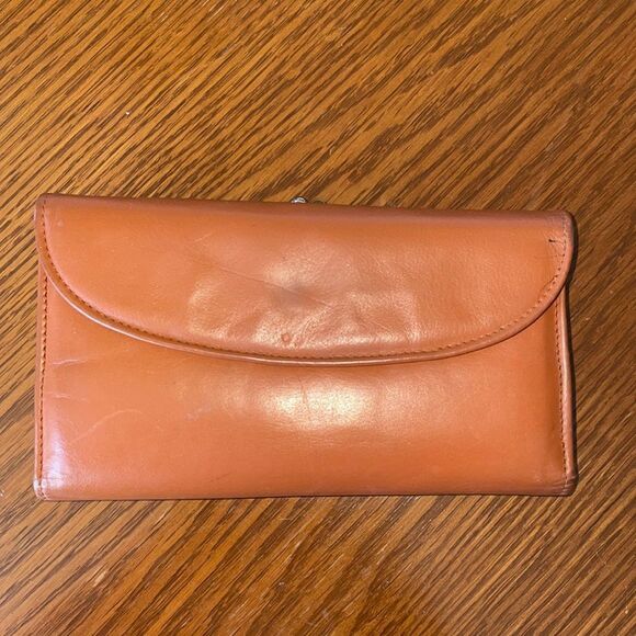 Vtg Mundi tan Nappa cowhide ladies wallet - Picture 1 of 9